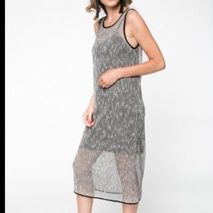 EVERLY Mesh Black Silver Dress Coverup Party Beach Vacation OS‎ Woman’s